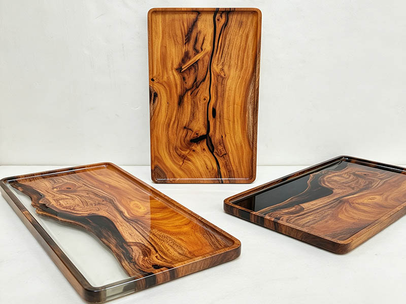 solid wood serving tray